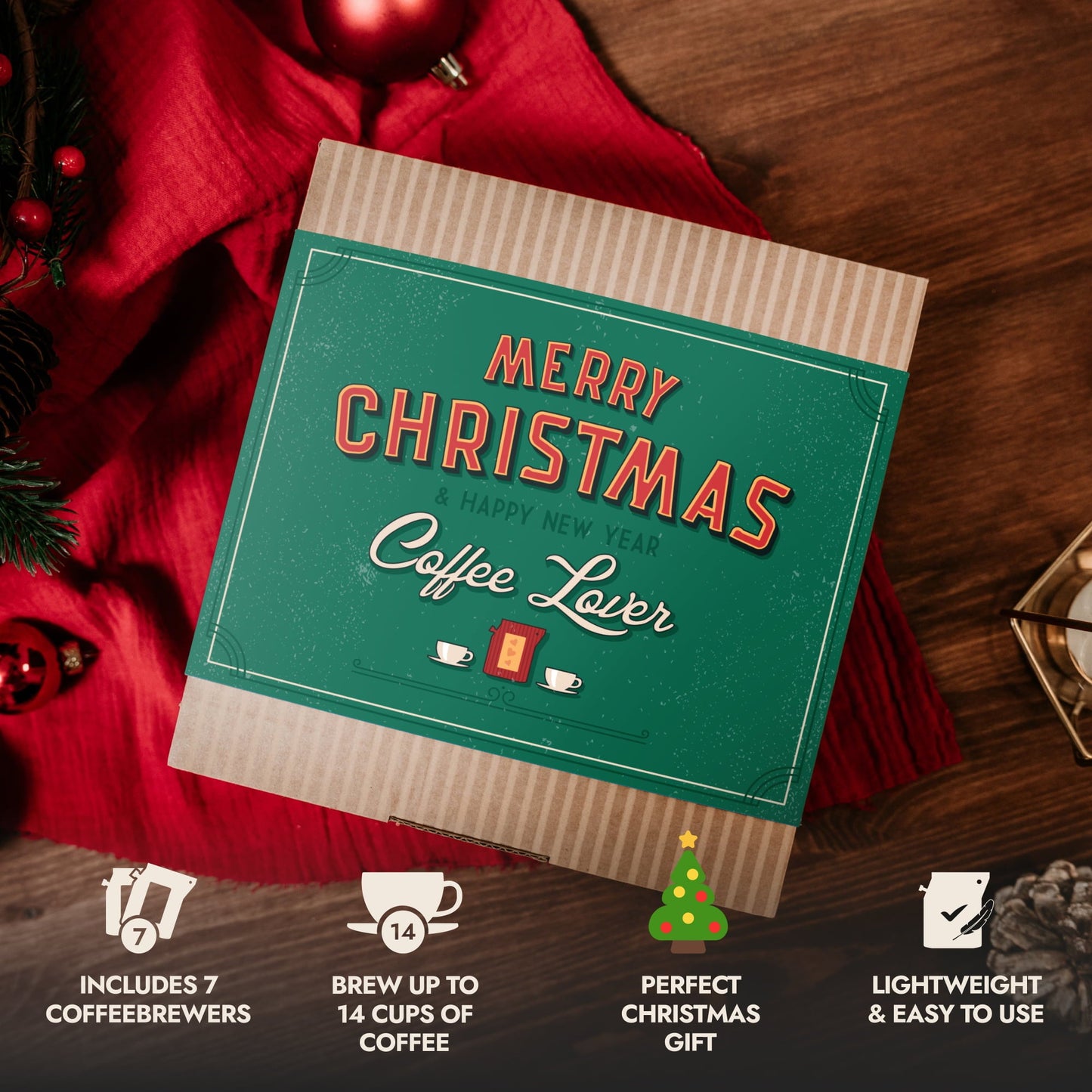 MERRY CHRISTMAS RETRO COFFEE GIFT BOX-0